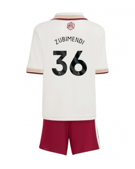 Billige Fotballdrakt Arsenal Martin Zubimendi #36 Replika Tredjedraktsett Barn 2025-26 Kortermet (med bukser)
